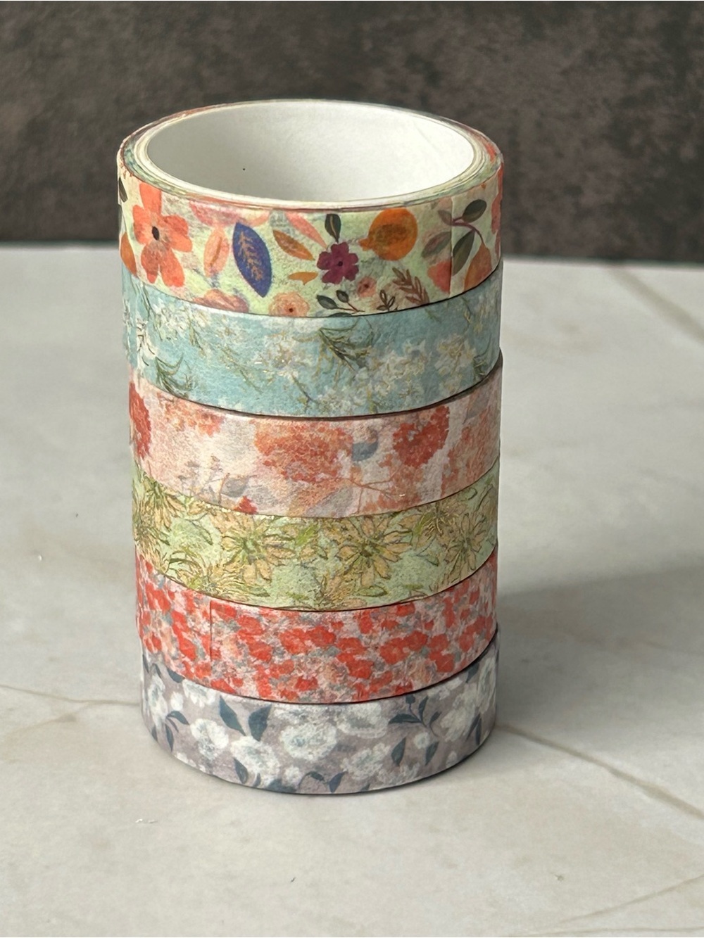 Floral Decorative Washi Tape Set - Multicolor